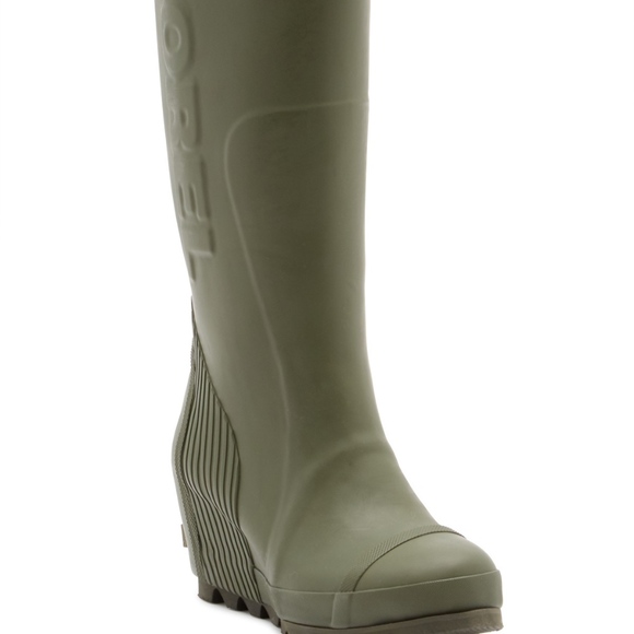 sorel joan rain wedge black